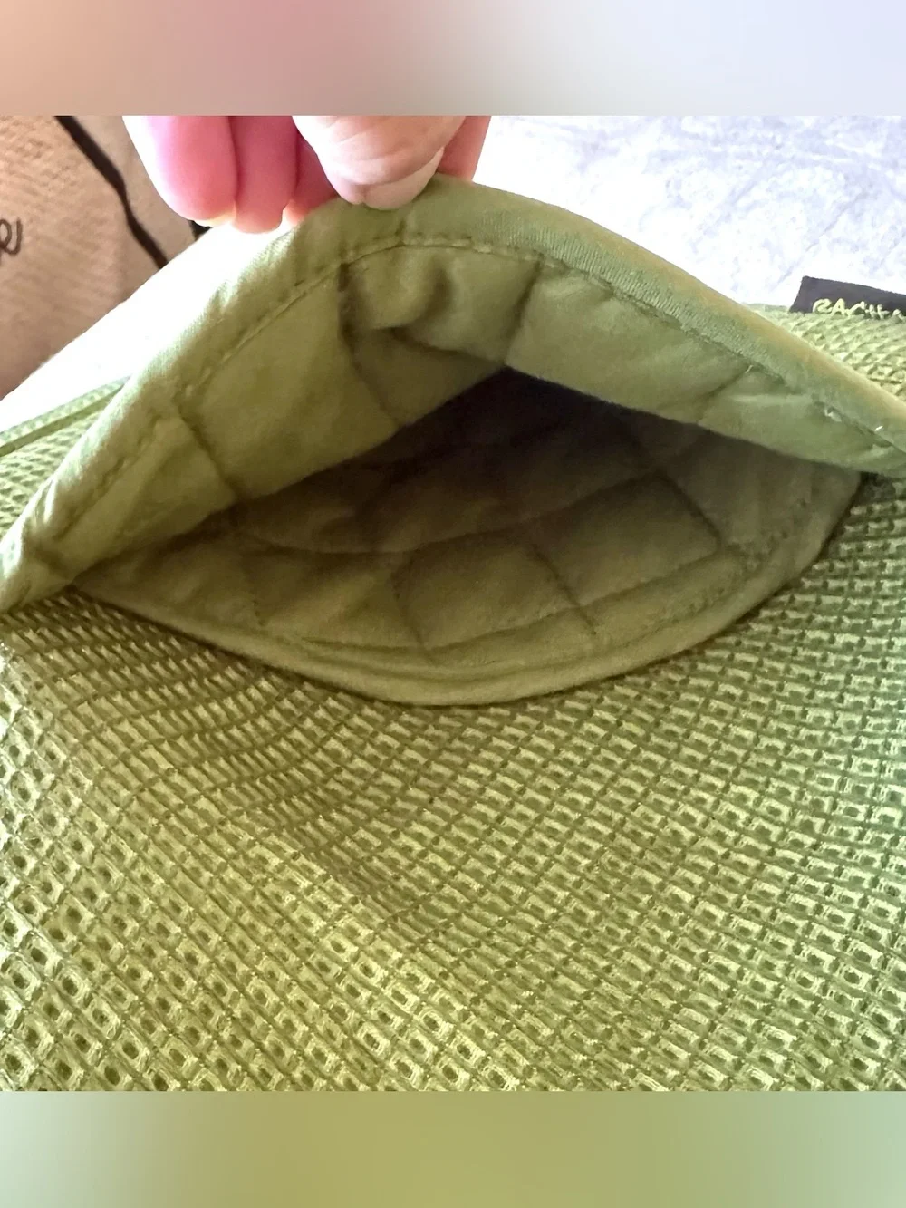 Rachael Ray Insulated Counter Protector Hot Pad Trivet w/ Mitt Pockets Green
